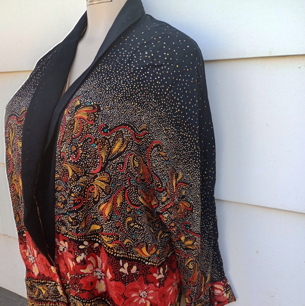 Vintage Abstract Floral Cardigan